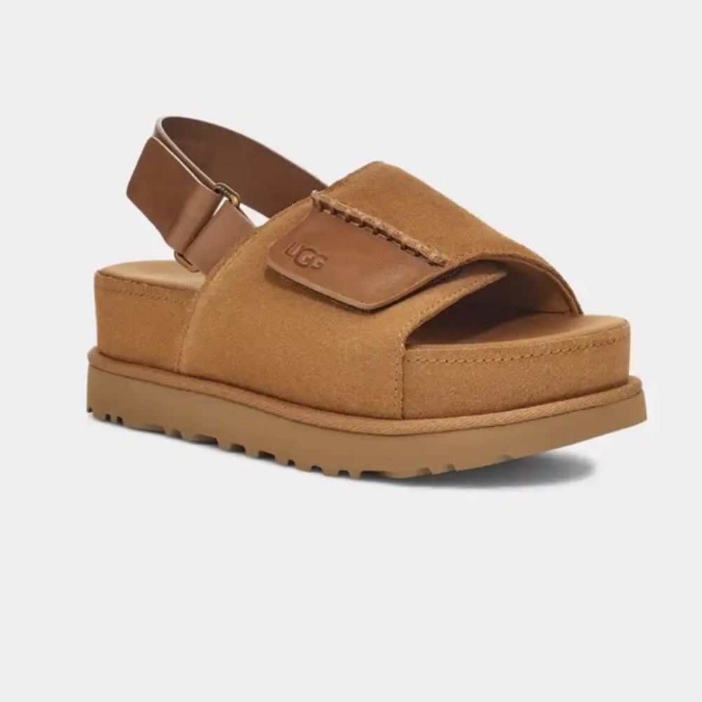 Goldenstar Hi Slingback Ugg. Wore one time. Excellent Chestnut color. Size 8